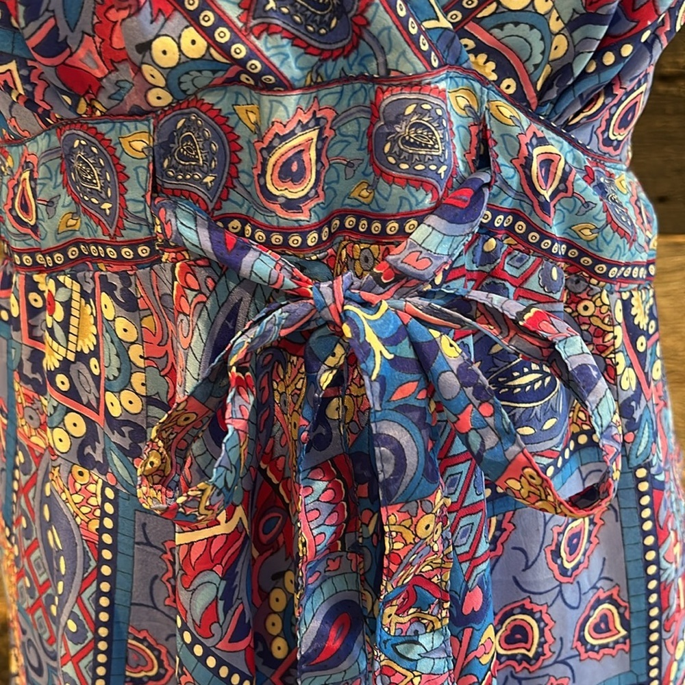 Empire Style Adjustable Spaghetti Strap Flowy Maxi Dress. Small - Picture 2 of 6